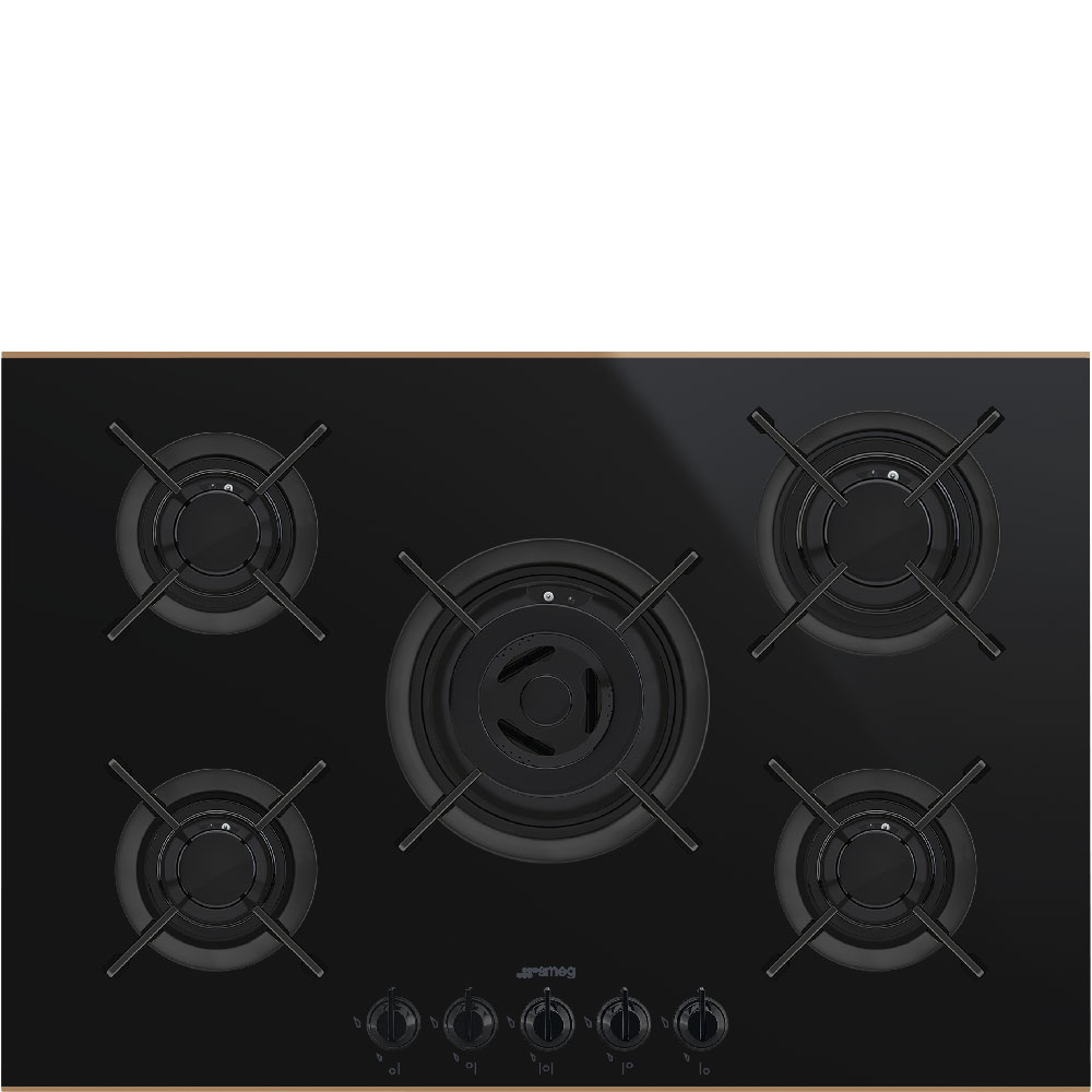 Built-in gas or electric hob · Black