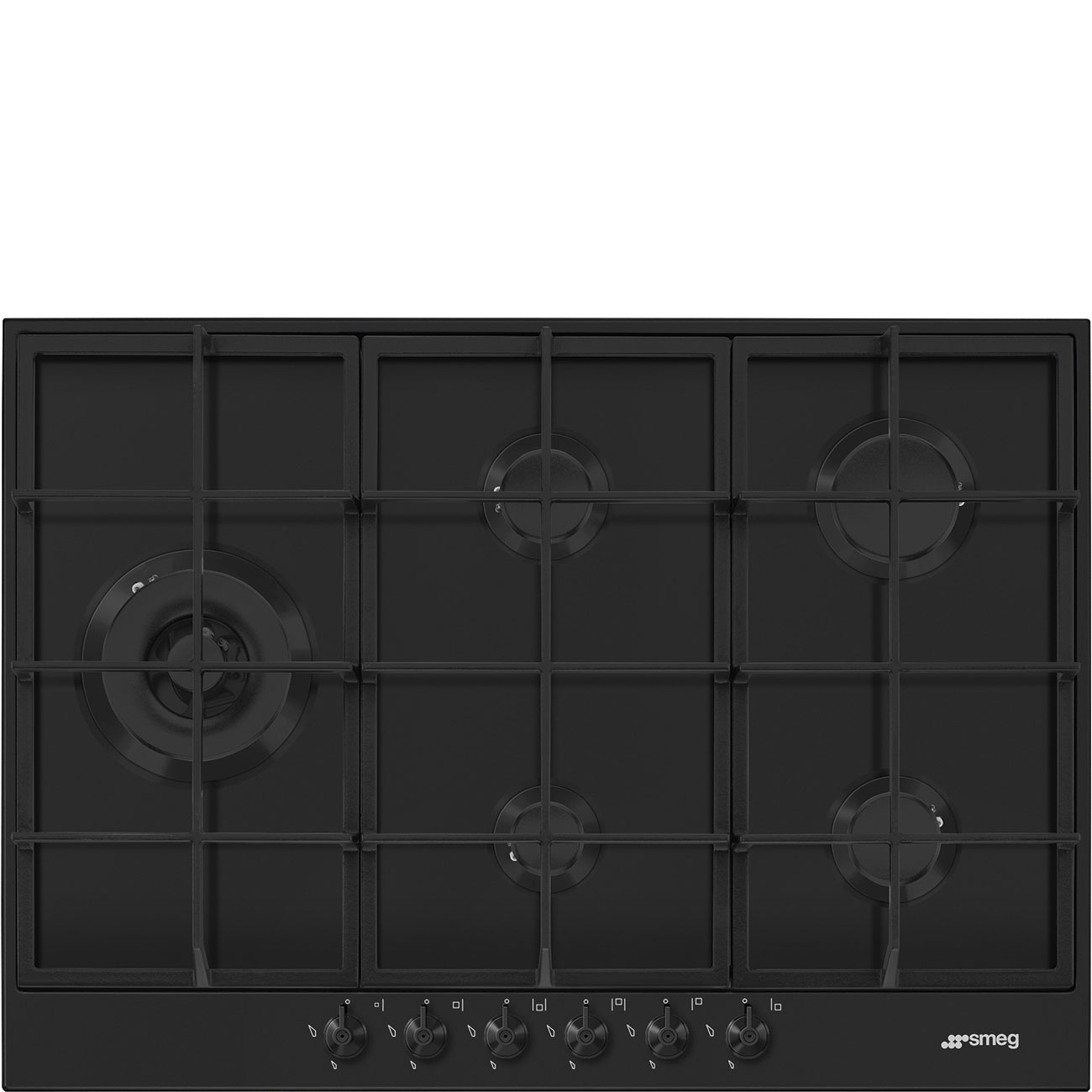 Built-in gas or electric hob · Black